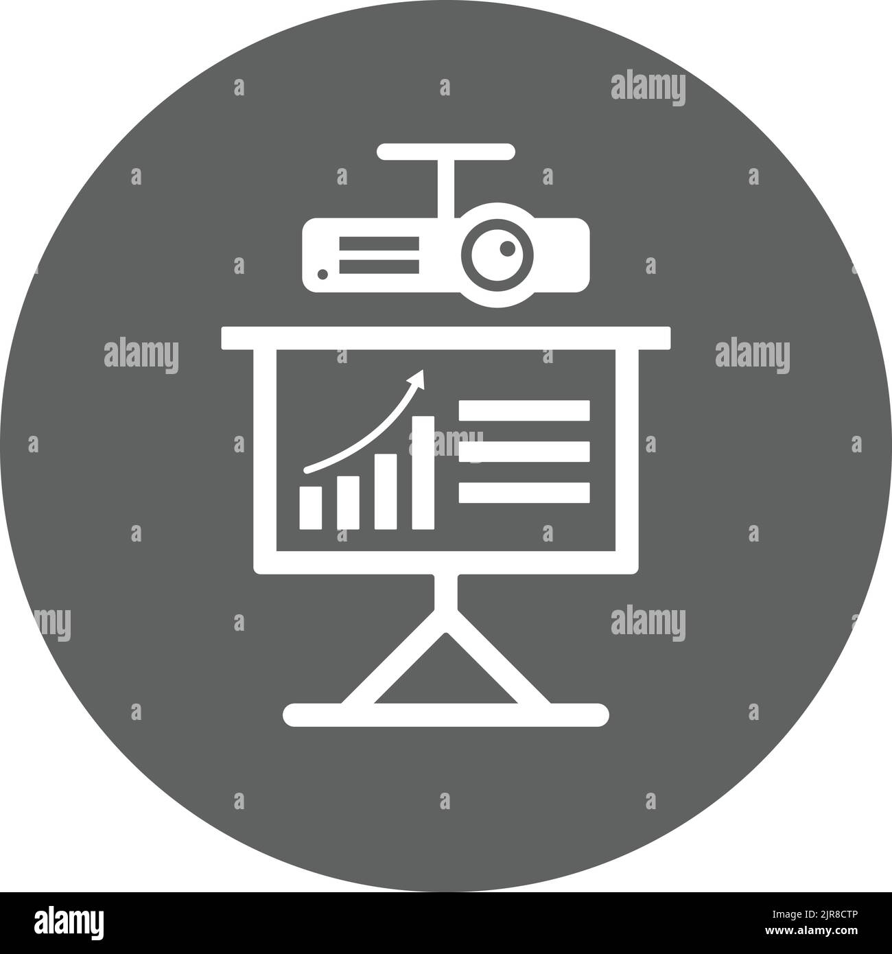 Icona di conferenza, visualizzazione, proiettore - da utilizzare per scopi commerciali, supporti di stampa, Web o qualsiasi tipo di progetto. File EPS vettoriale. Illustrazione Vettoriale