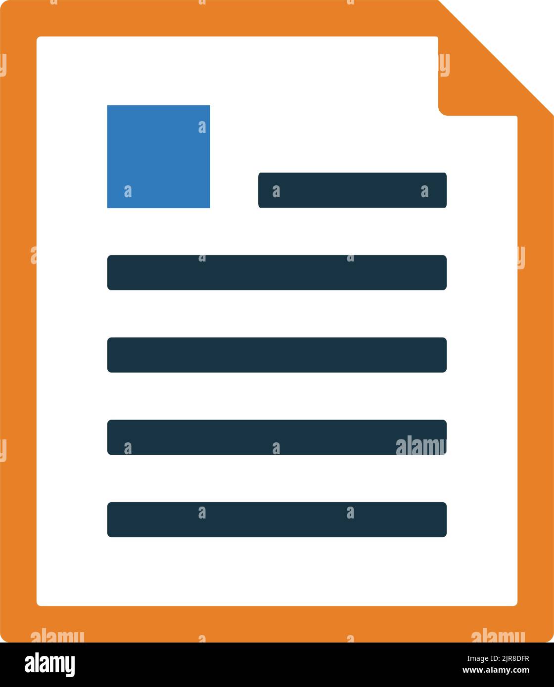 L'icona del documento, del testo e del formato è isolata su sfondo bianco. Da utilizzare per scopi di grafica e web design o commerciali. File EPS vettoriale. Illustrazione Vettoriale