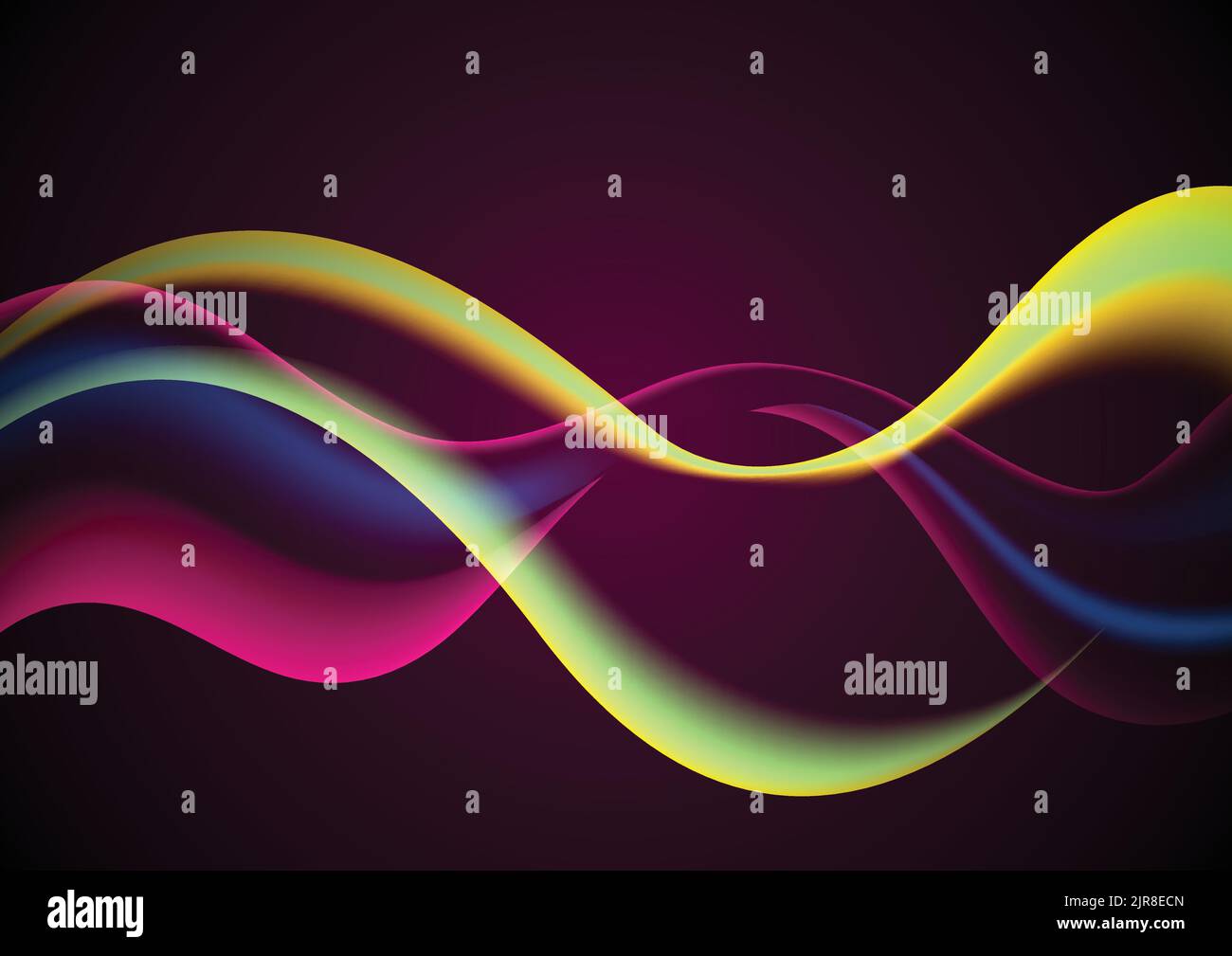 Astratto colorato brillante onde vettore arte modello sfondo Illustrazione Vettoriale