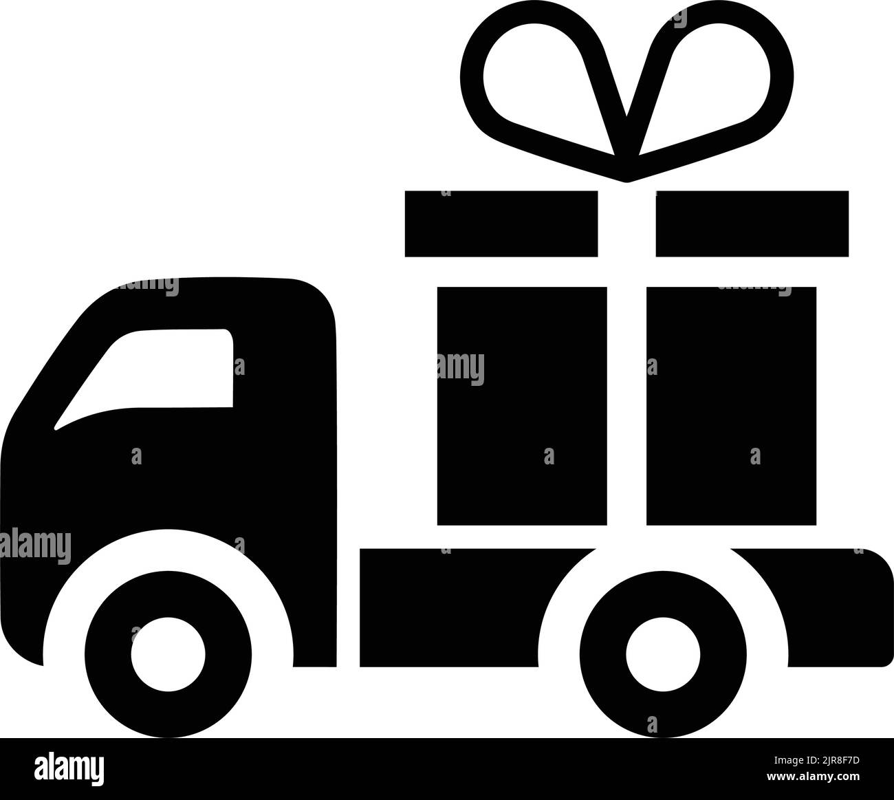 Icona regalo, confezione, consegna - semplice file EPS vettoriale modificabile. Illustrazione Vettoriale