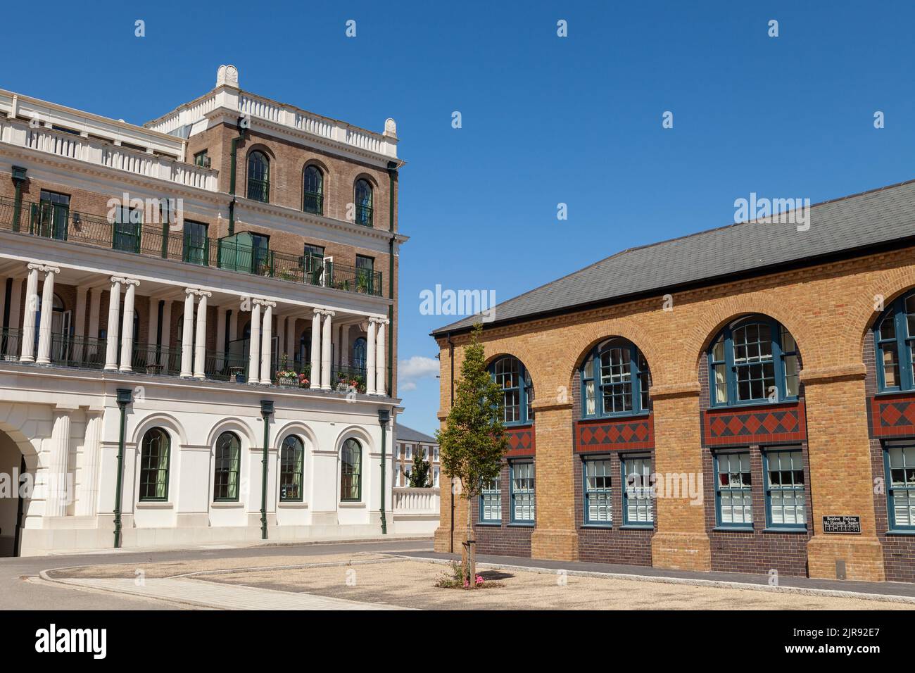 Alloggio a Poundbury, Dorchester, Dorset, Inghilterra Foto Stock