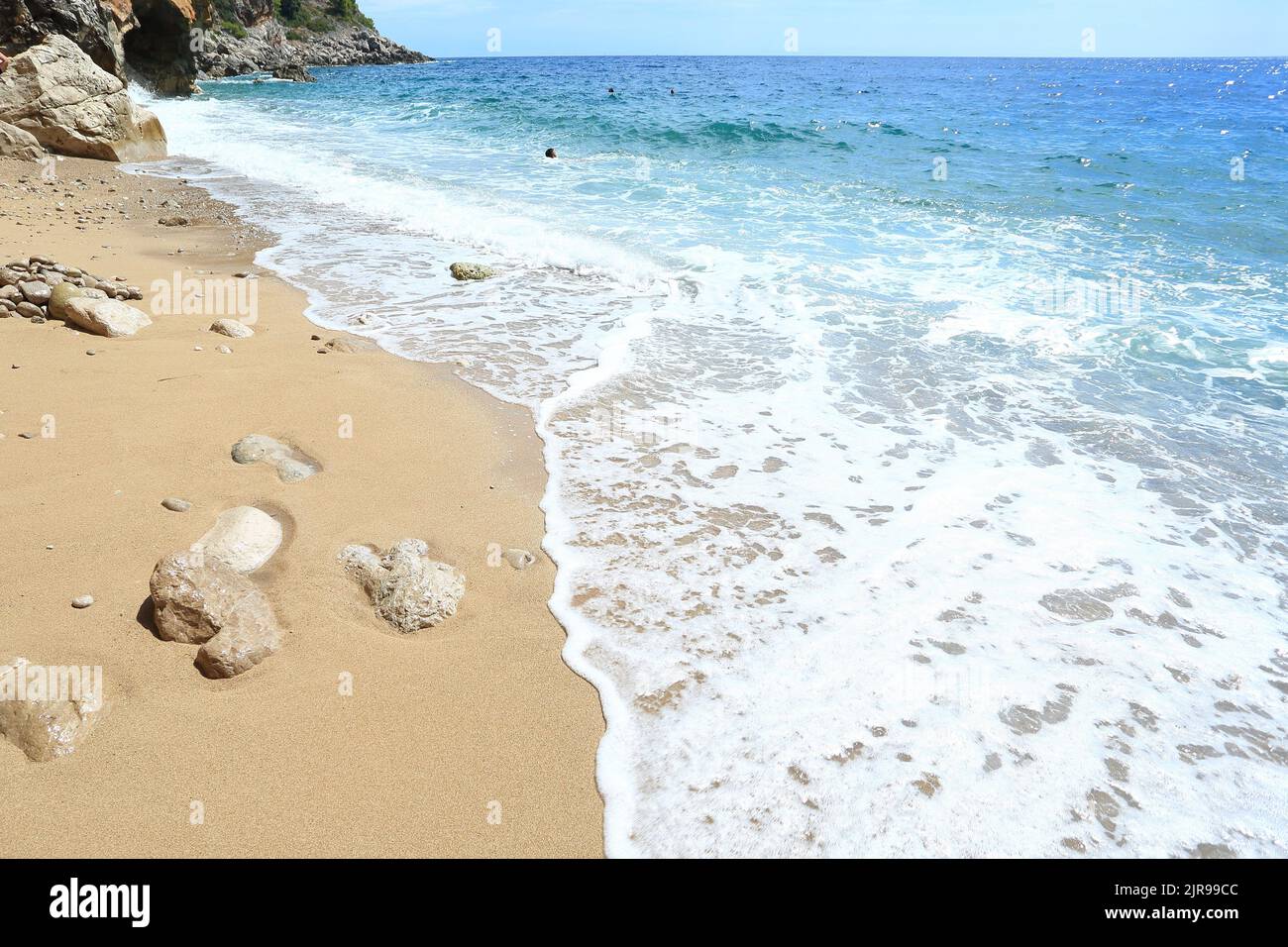 Pasjaca, la migliore spiaggia in Europa 2019., vicino a Dubrovnik destinazione di viaggio, mare Adriatico, Croazia Foto Stock