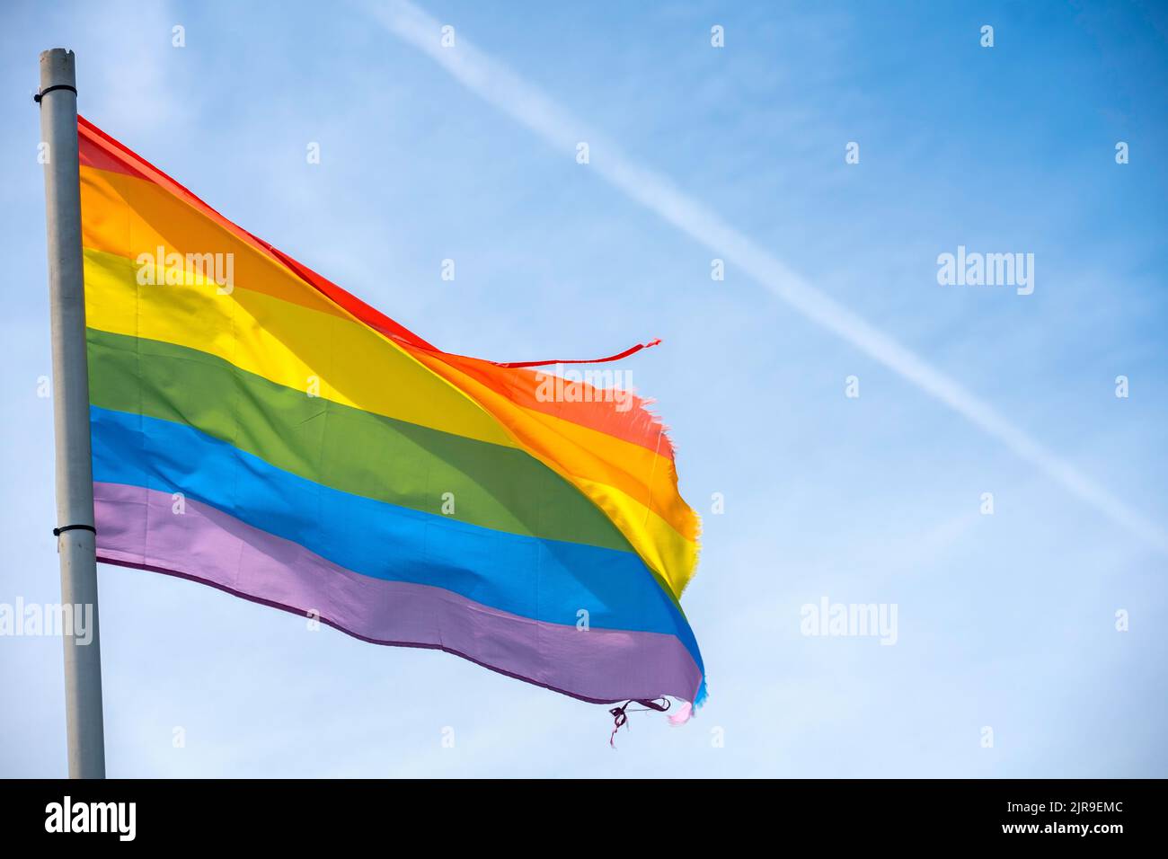 Bandiera Rainbow Gay Pride Foto Stock