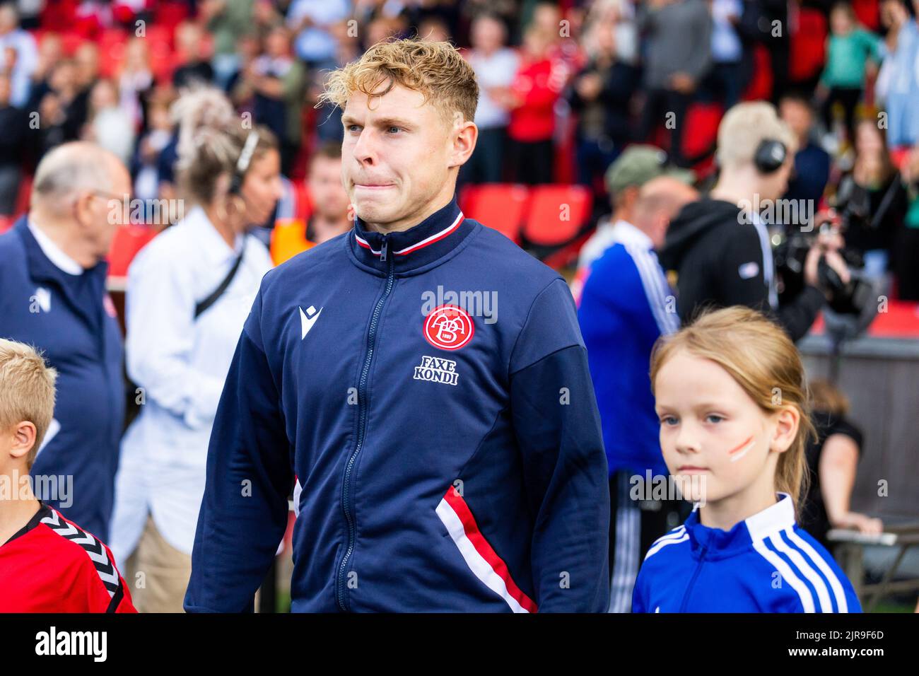 Aalborg, Danimarca. 21st, agosto 2022. Kilian Ludewig di AAB visto durante il Superliga match 3F tra Aalborg Boldklub e Broendby IF a Aalborg Portland Park ad Aalborg. (Photo credit: Gonzales Photo - Balazs Popal). Foto Stock