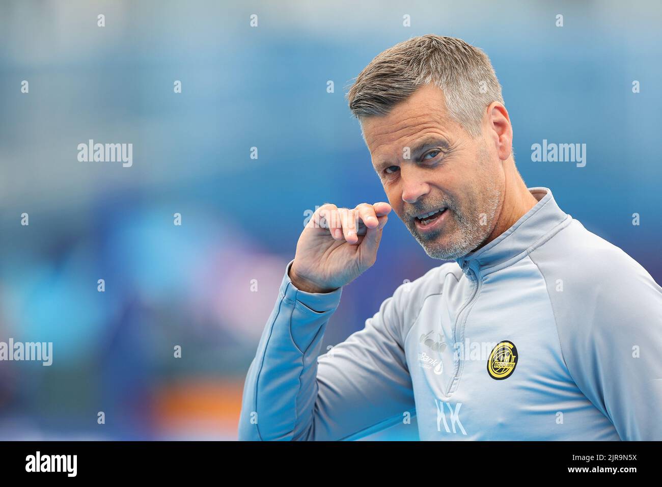 Allenatore di Bodo/Glimt Kjetil Knutsen durante una sessione di allenamento allo stadio Maksimir, a Zagabria, in Croazia, il 23 agosto 2022. Davanti alla 2nd tappa di play-off della UEFA Champions League tra GNK Dinamo Zagabria e Bodo/Glimt. Foto: Luka Stanzl/PIXSELL Foto Stock