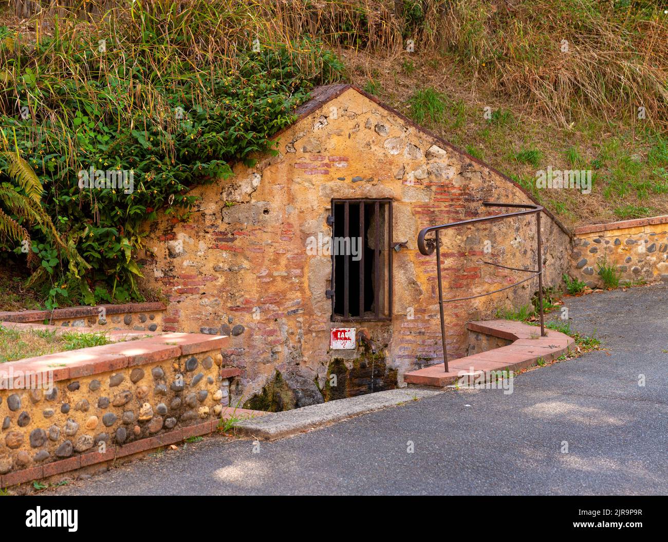 La Fontana miracolosa di Sainte-Quitterie luogo leggendario del martirio in Aire-sur-l'Adour, itinerario di pellegrinaggio a Santiago de Compostella, UNESCO Foto Stock