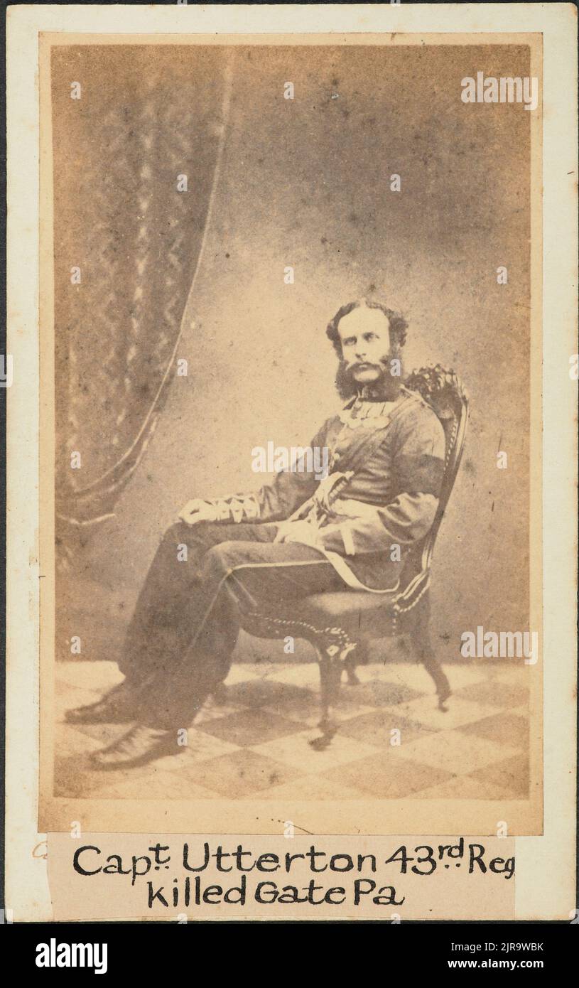 Capitano Utterton, circa 1860, Taranaki, di George Hoby. Foto Stock