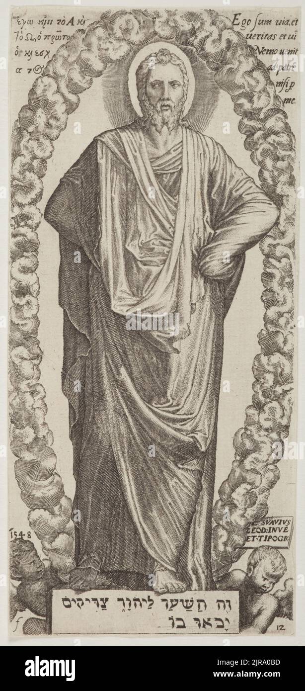 Gesù Cristo. Piastra 12. Da: Cristo e gli Apostoli, 1548, di Lambert Suavius. Dono di Sir John Ilott, 1971. Foto Stock