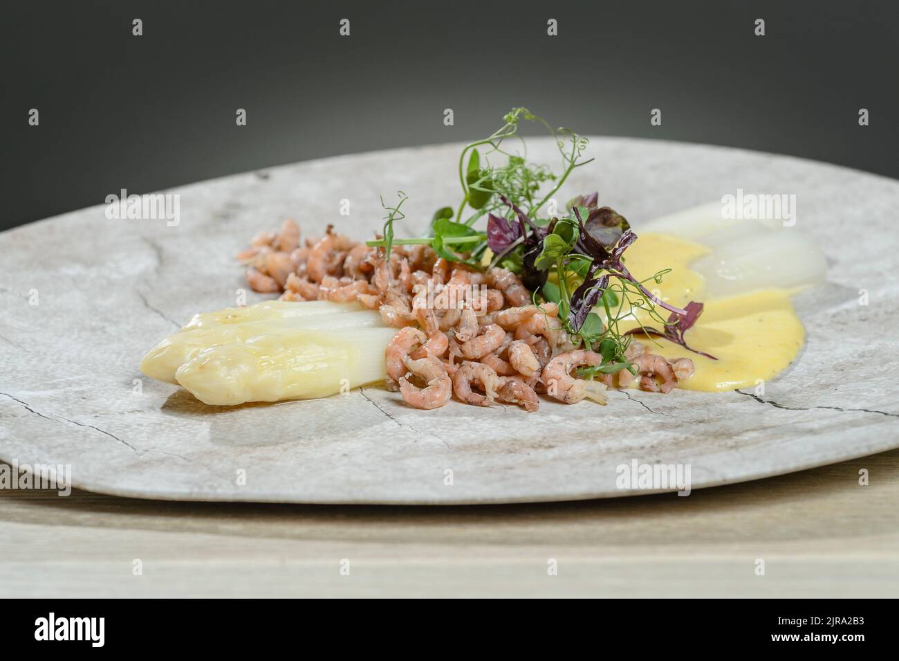 gustoso piatto di asparagi Foto Stock