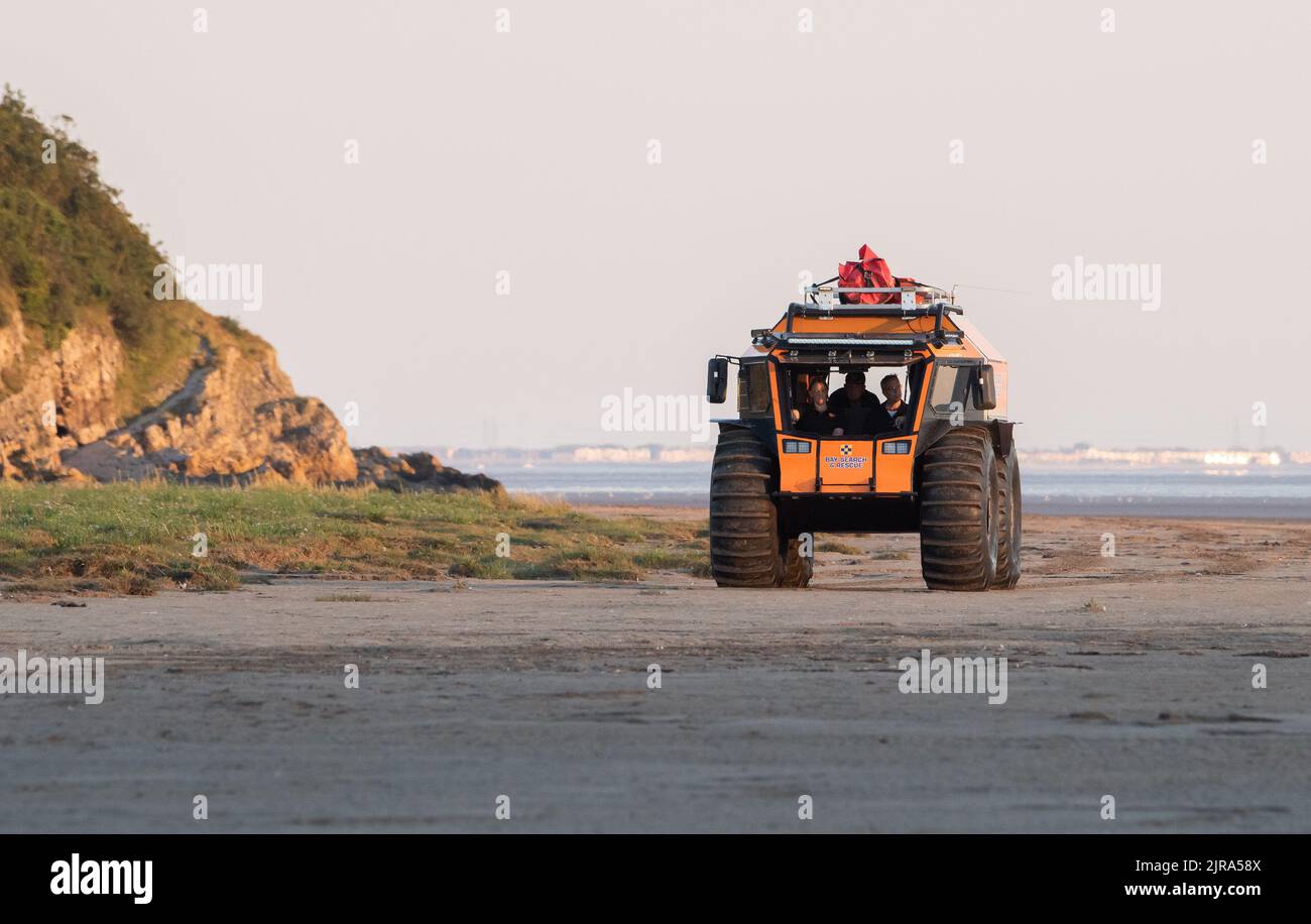 A Bay Search and Rescue Sherp All Terrain Vehicle at White Creek, Arnside, Milnthorpe, Cumbria, UK Foto Stock