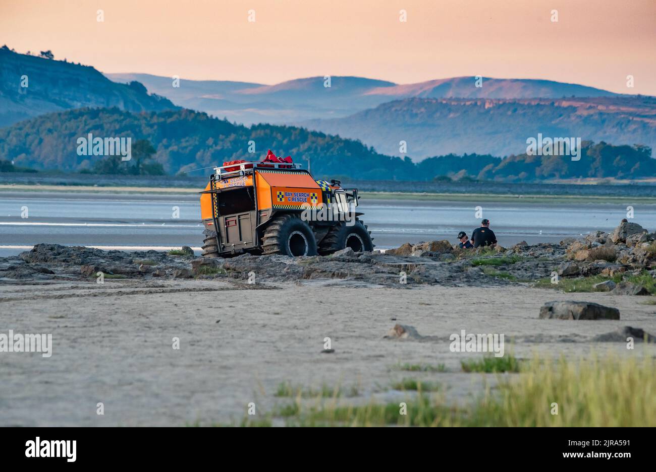 A Bay Search and Rescue Sherp All Terrain Vehicle at White Creek, Arnside, Milnthorpe, Cumbria, UK Foto Stock