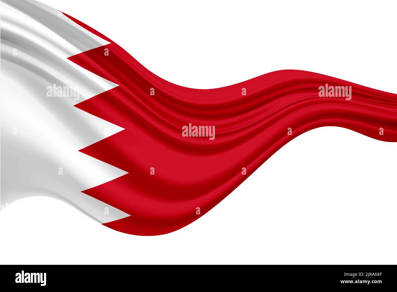 Bandiera nazionale del Bahrain, simbolo patriottico del paese, concep educativo e politico Foto Stock