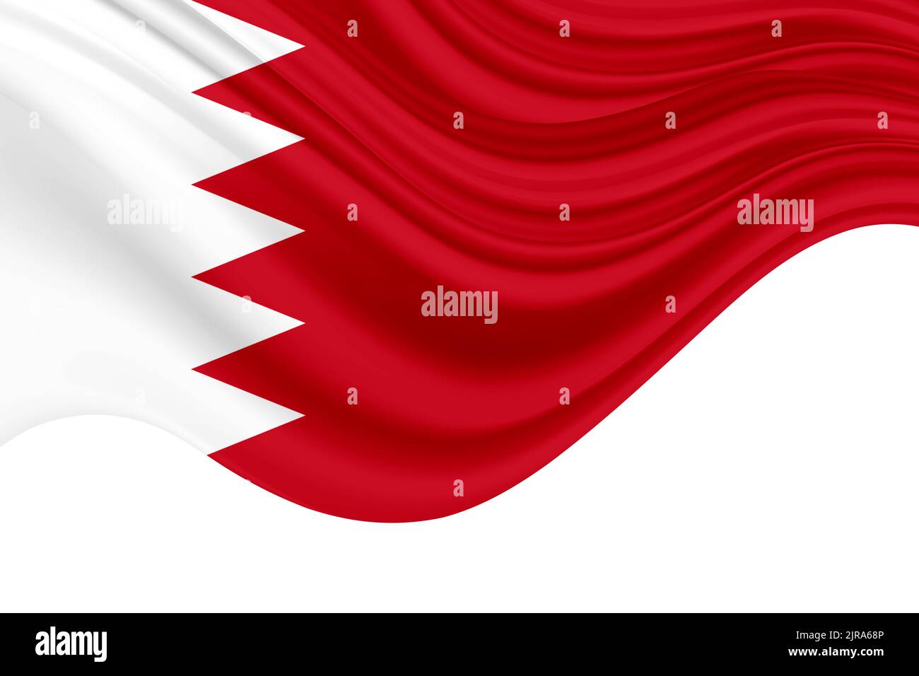 Bandiera nazionale del Bahrain, simbolo patriottico del paese, concep educativo e politico Foto Stock