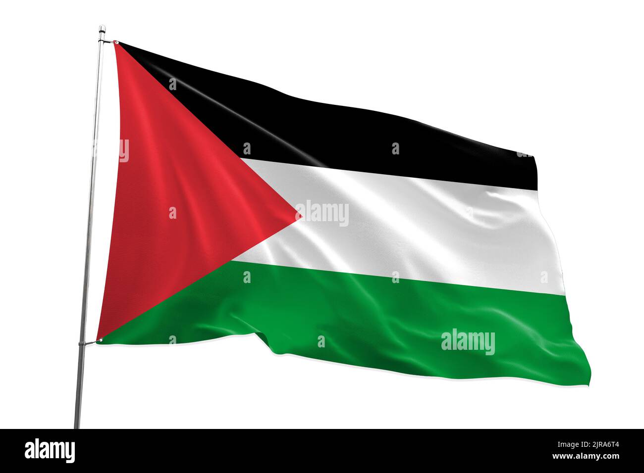 Bandiera della Palestina. Isolato 3D bandiera della Palestina Foto Stock
