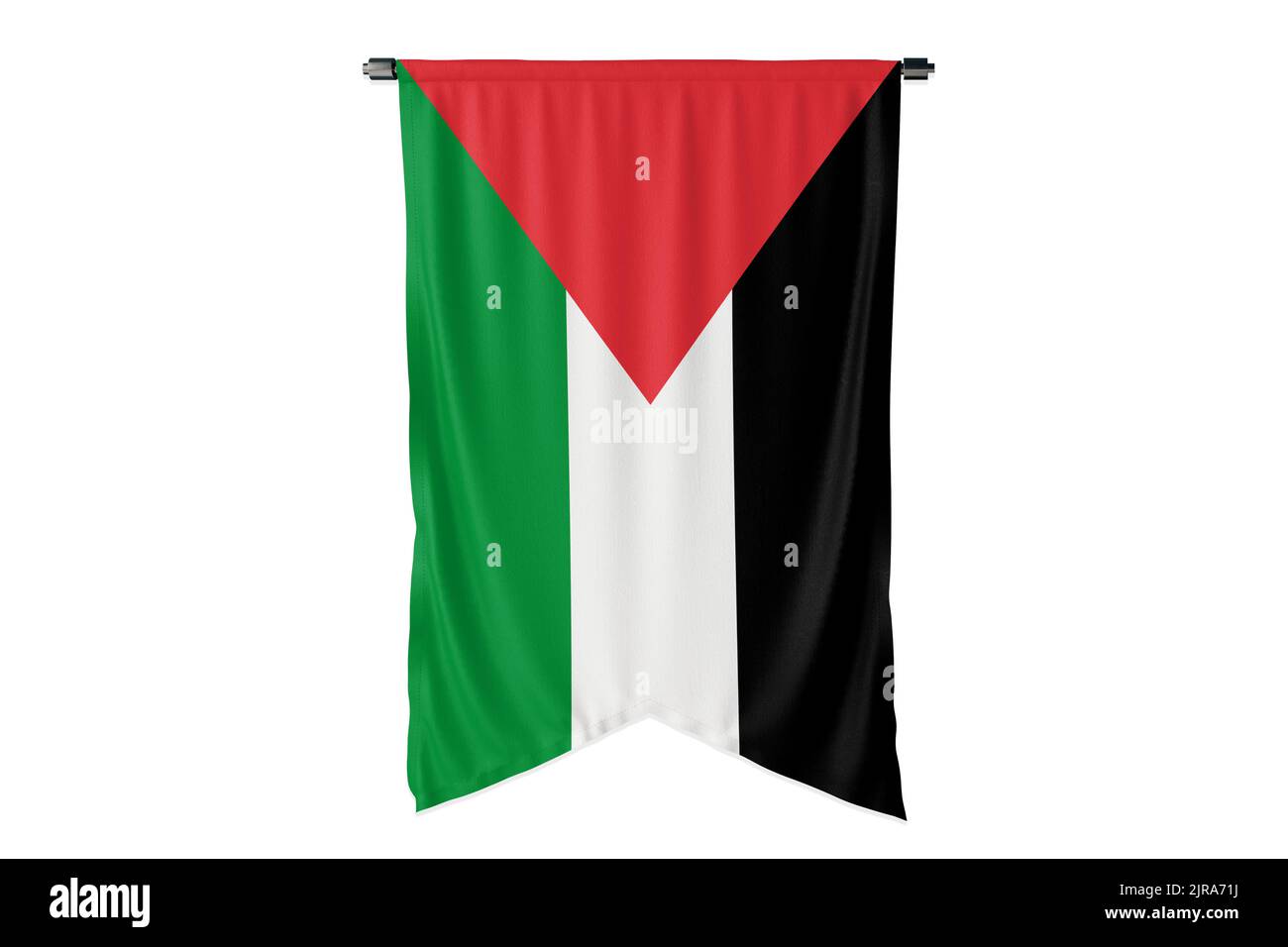 Bandiera della Palestina. Isolato 3D bandiera della Palestina Foto Stock