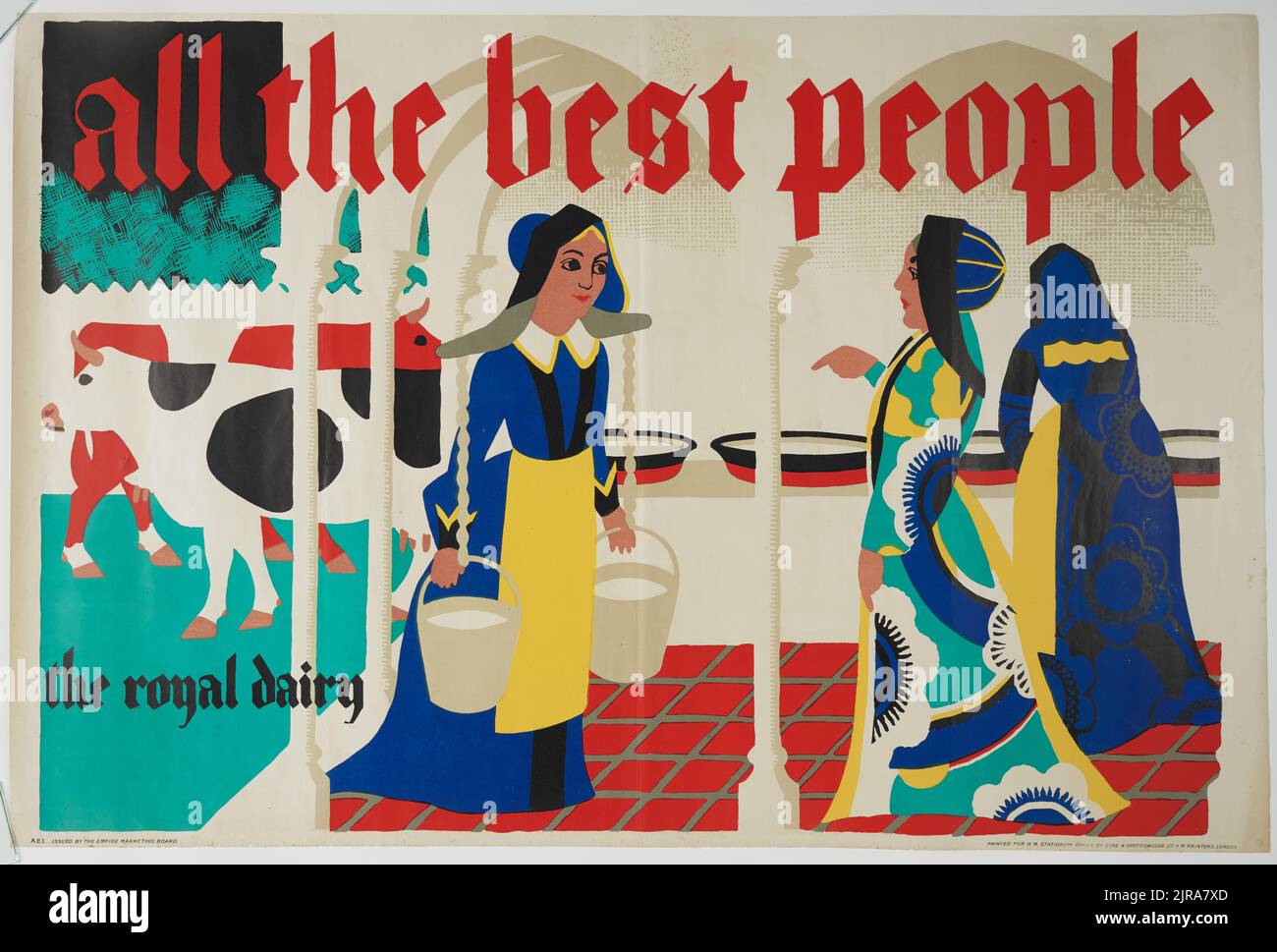 Poster, 'All the Best People', fine 1920s-inizio 1930s, Regno Unito, di Harold Williamson, Eyre & Spottismoode Ltd., H.M. Stationery Office, Empire Marketing Board. Trovato nella collezione, 2012. Foto Stock