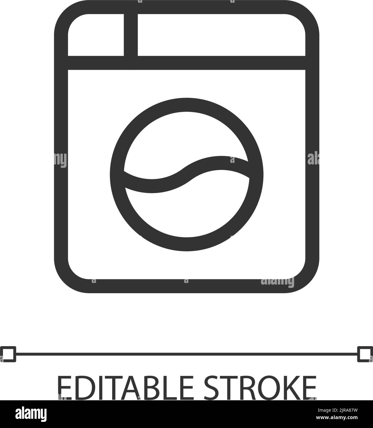 Icona dell'interfaccia utente lineare pixel Perfect Instant camera Illustrazione Vettoriale