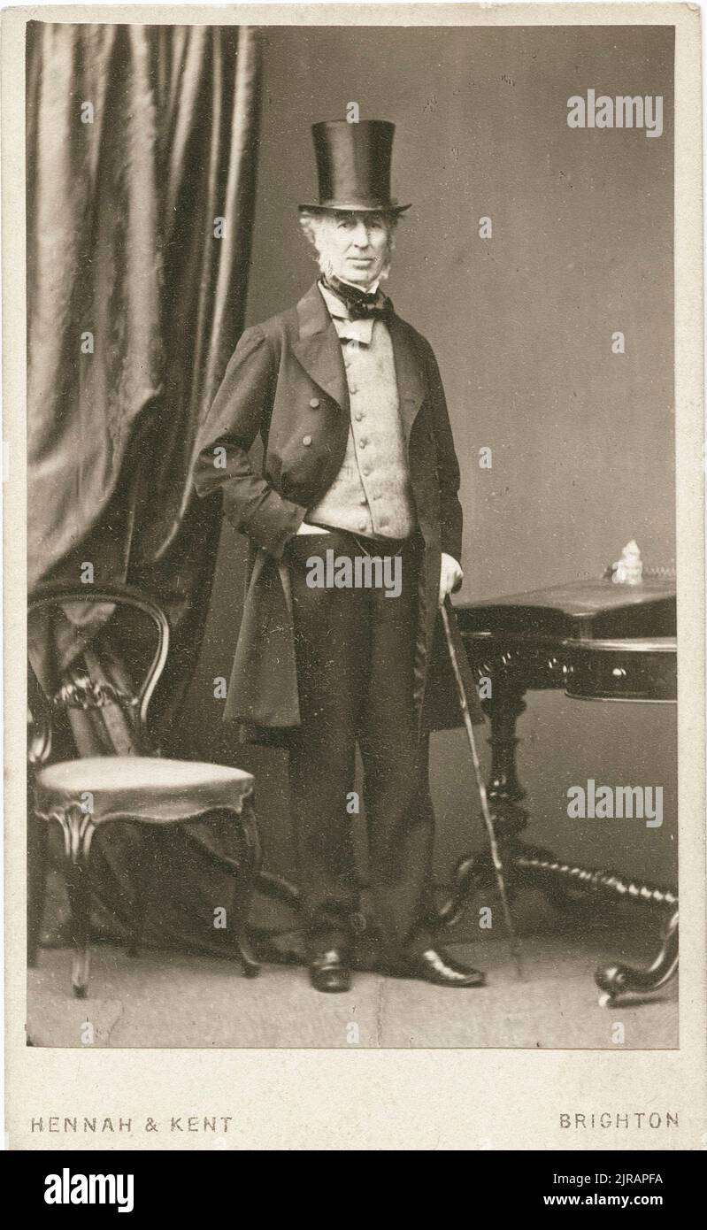 Ritratto del soldato e politico britannico Arthur Richard Wellesley, 2nd Duca di Wellington (1807 - 1884), circa 1860. Fotografia di Hennah & Kent (1852 - 1884). Foto Stock