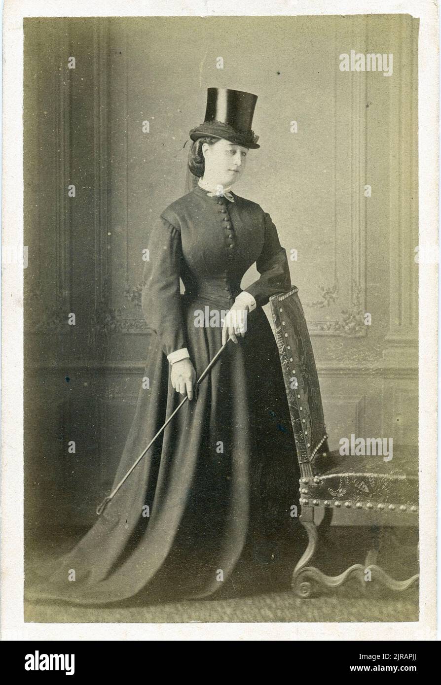 Ritratto dell'aristocratico di origine spagnola e dell'imperatrice di Francia, Eugénie de Montijo, nota anche come imperatrice Eugénie, (1826 - 1920), circa 1865. Fotografia di Sergey Lvovich Levitsky (1819 - 1898). Foto Stock