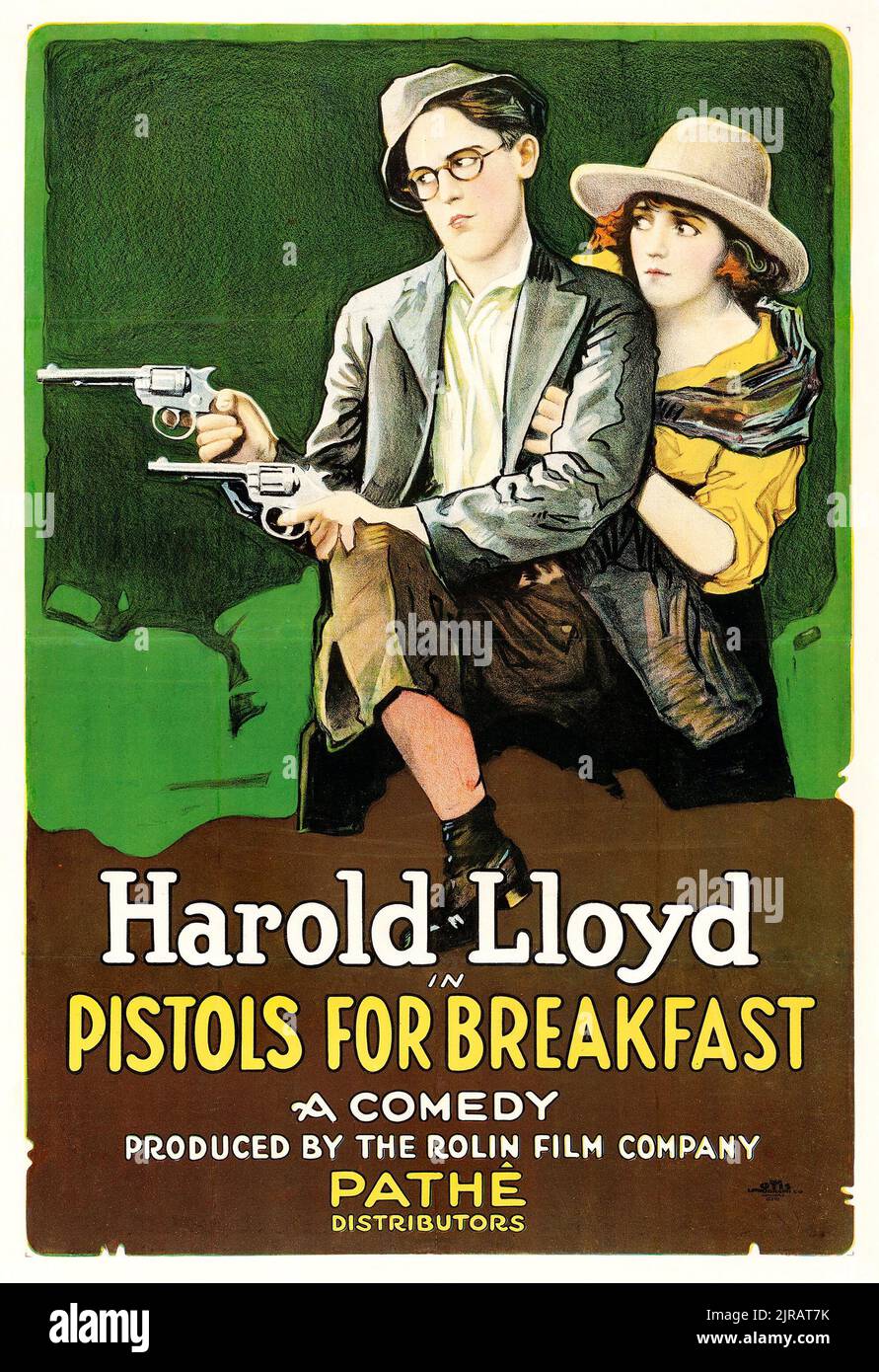 Harold Lloyd - Pistole per la colazione - poster del film d'epoca 1919 ‧ Comedy - Short Foto Stock