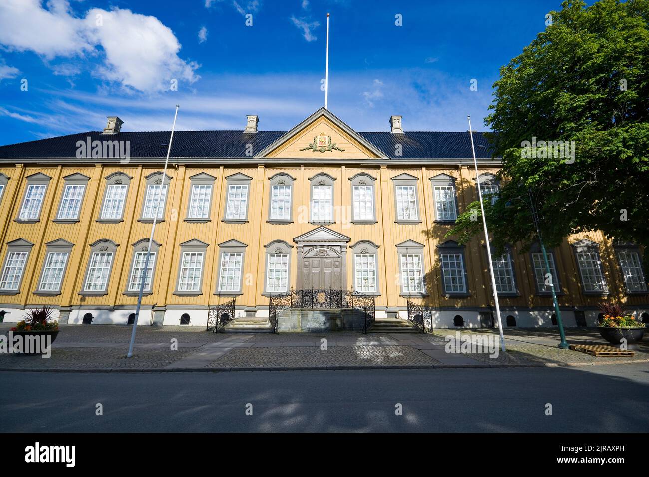 Stiftsgarden - residenza reale in legno a Trondheim, Norvegia Foto Stock