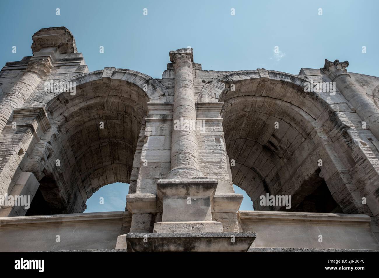 L'antico anfiteatro romano di Arles, Francia Foto Stock