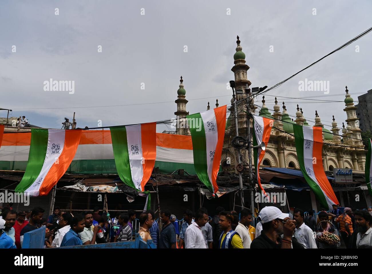 Kolkata, Bengala Occidentale, India - 21st Luglio 2022 : All India Trinamool Congress Party, AITC o TMC, a Ekushe Luglio, Shadid Dibas, Martyrs Day Rally. Foto Stock