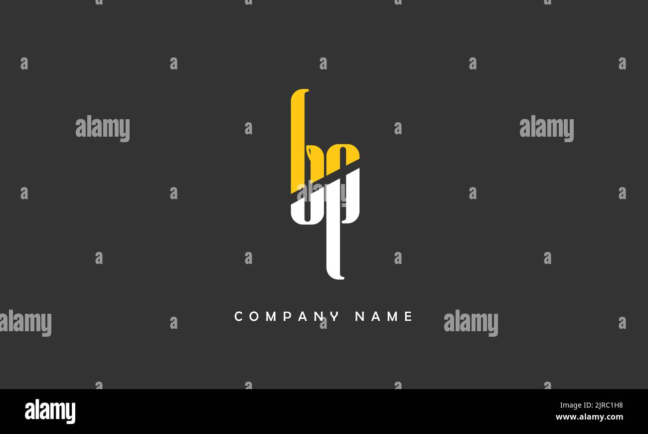 BP, PB Monogramma con logo lettere astratto Illustrazione Vettoriale