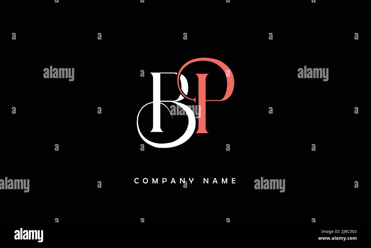 BP, PB Monogramma con logo lettere astratto Illustrazione Vettoriale
