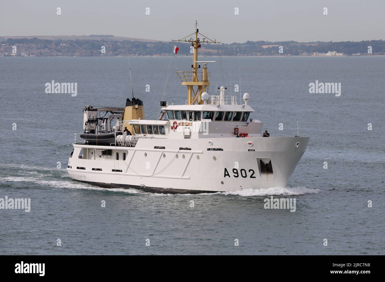 La nave da addestramento della Royal Netherlands Navy HNLMS VAN KINSBERGEN arriva alla base navale Foto Stock