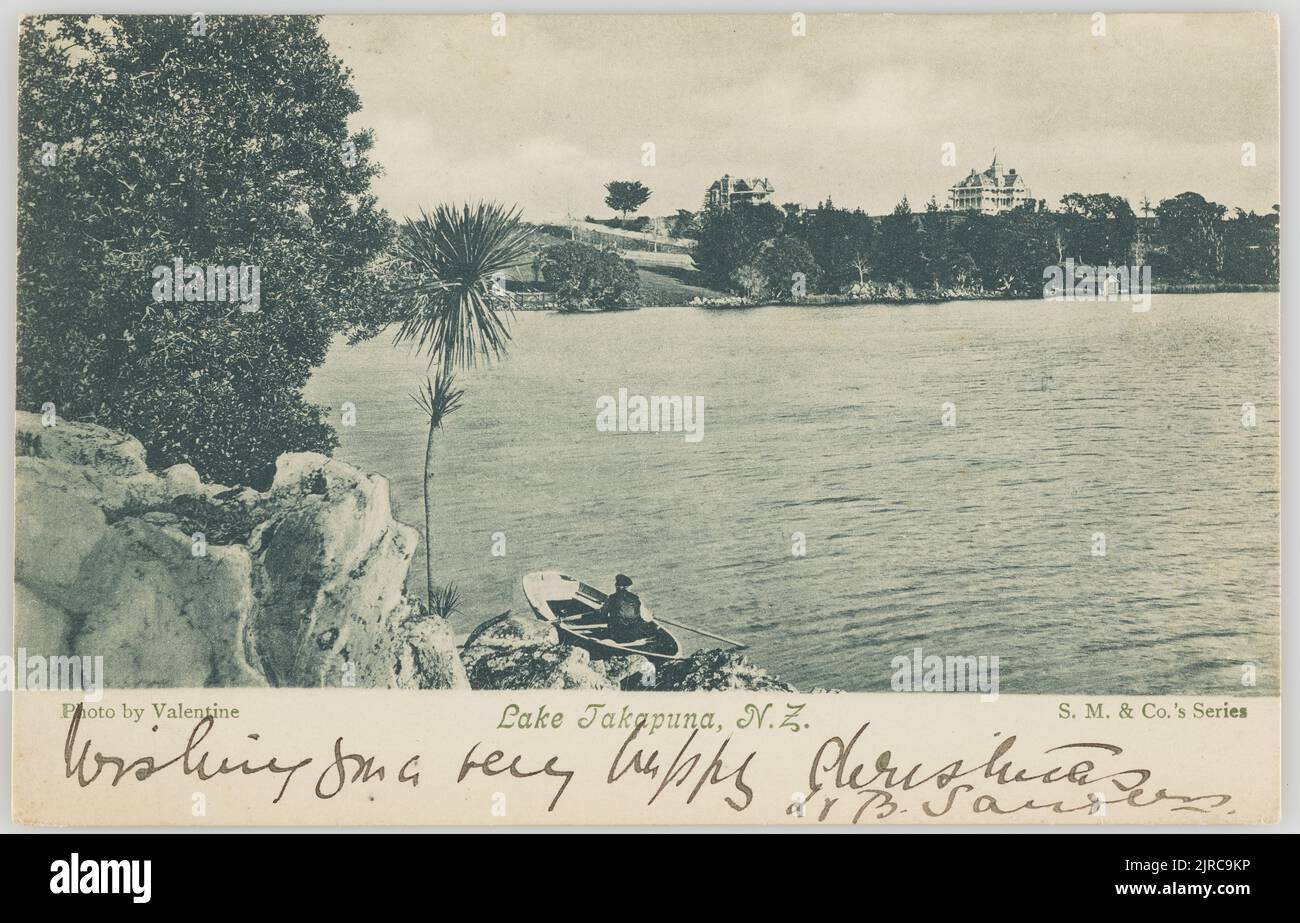 Lago Takapuna, Nuova Zelanda, 1908, Auckland, di George Valentine. Dono di Patricia M. Mitchell, 1989. Foto Stock