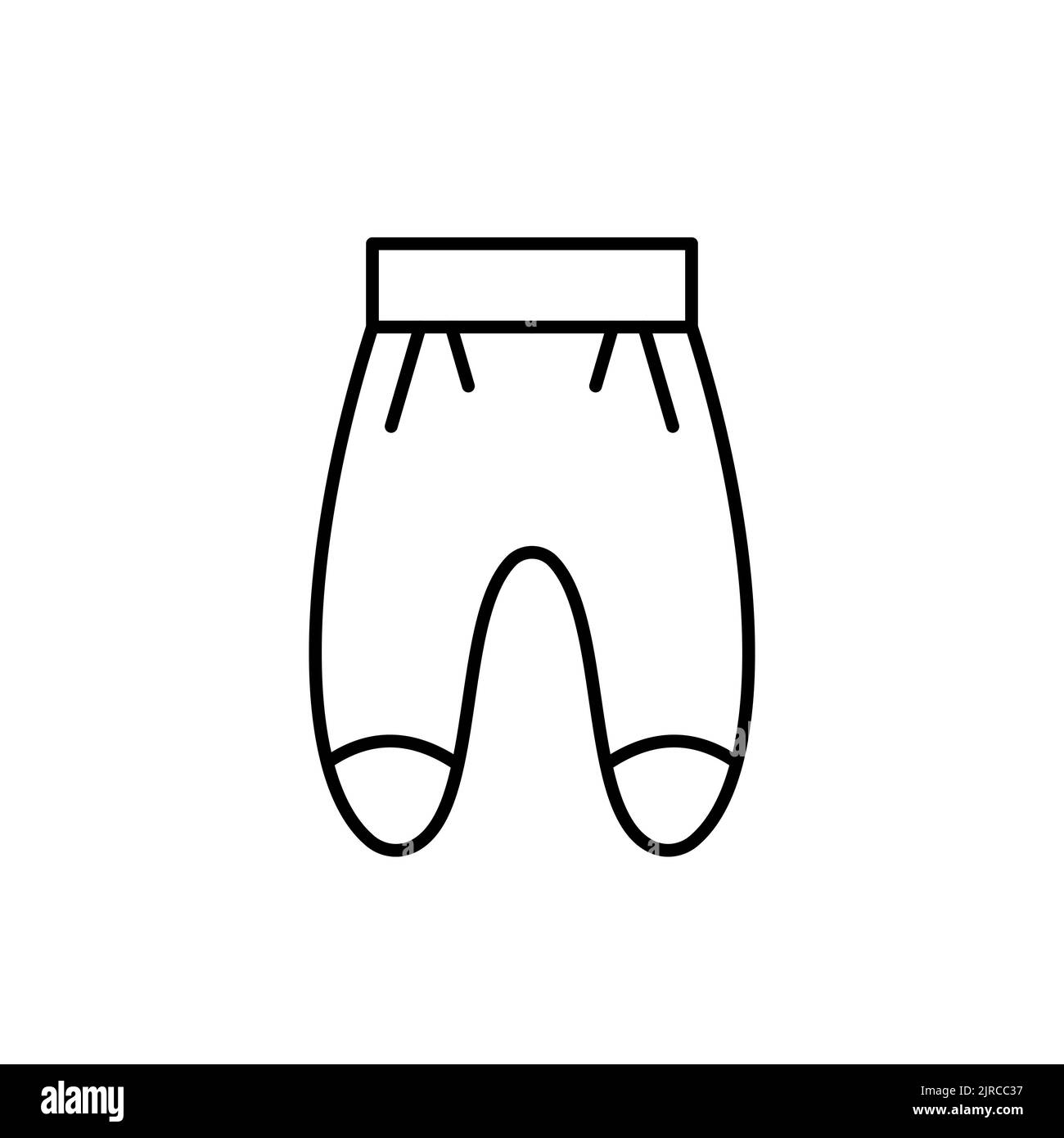 Collant bambino, collant contorno vettoriale icona. EPS 10. Abiti di lana caldo simbolo.... Indossala per l'inverno. Isolato su bianco. Per app, web design, sviluppo, ui. Foto Stock