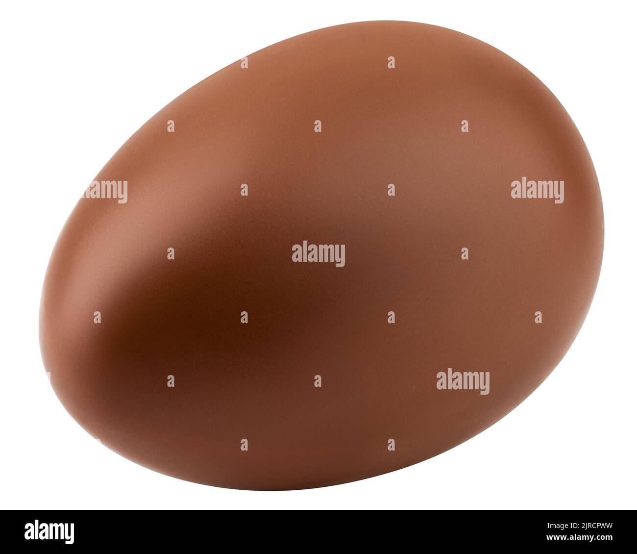 Uovo di cioccolato isolato su sfondo bianco, percorso di ritaglio, profondità di campo completa Foto Stock