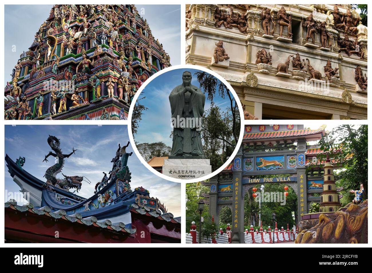 Bella Singapore (Repubblica di Singapore), un paese sovrano isola e città-stato nel sud-est asiatico marittimo. Foto Stock