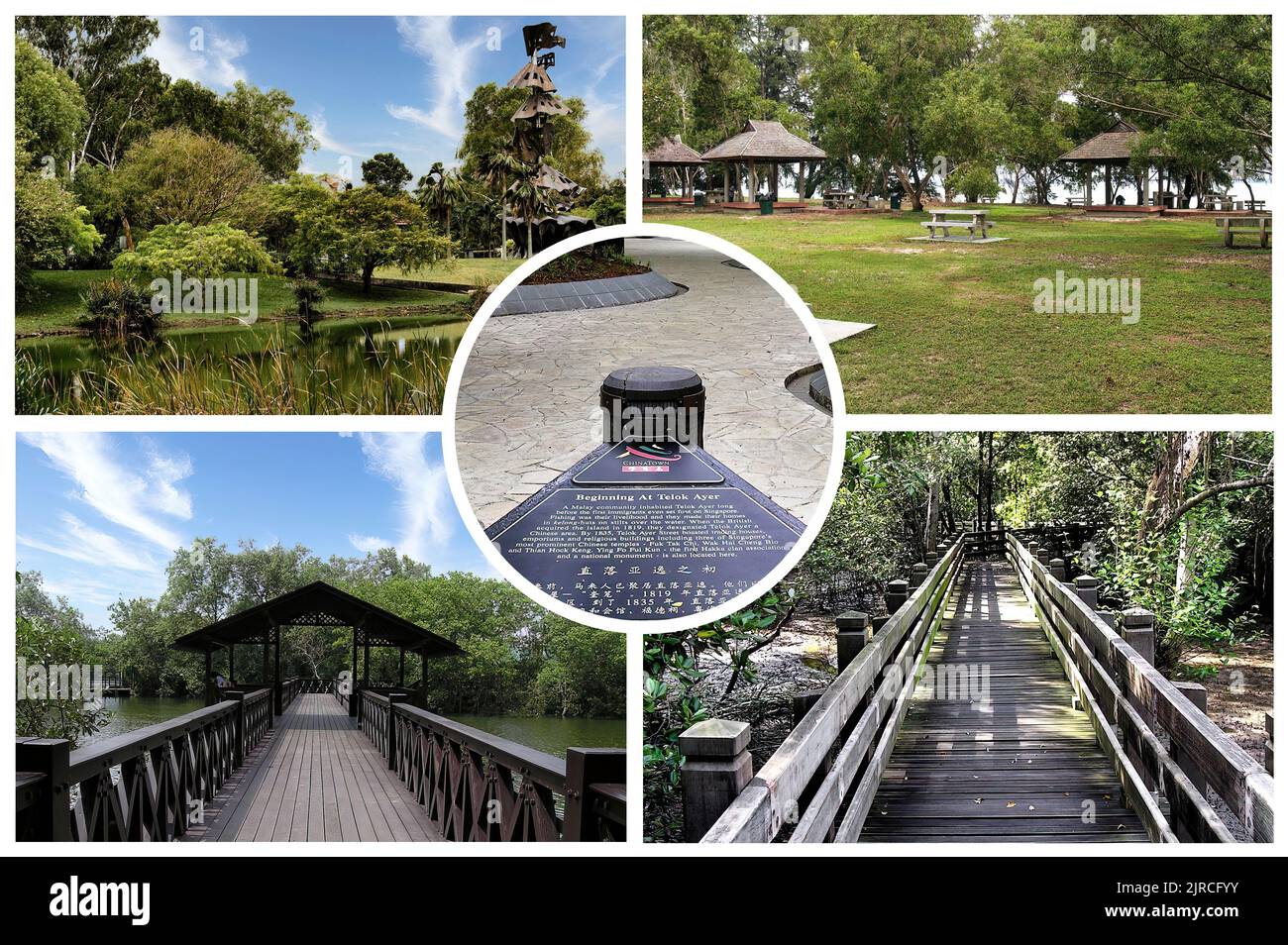 Bella Singapore (Repubblica di Singapore), un paese sovrano isola e città-stato nel sud-est asiatico marittimo. Foto Stock