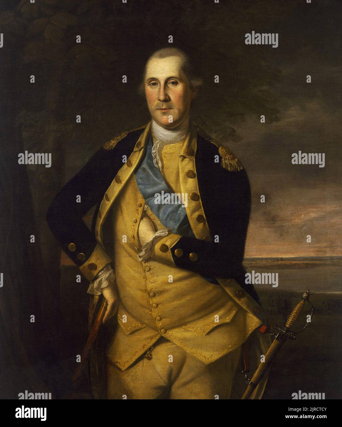 Generale Washington, comandante dell'esercito continentale di Charles Willson Peale Foto Stock