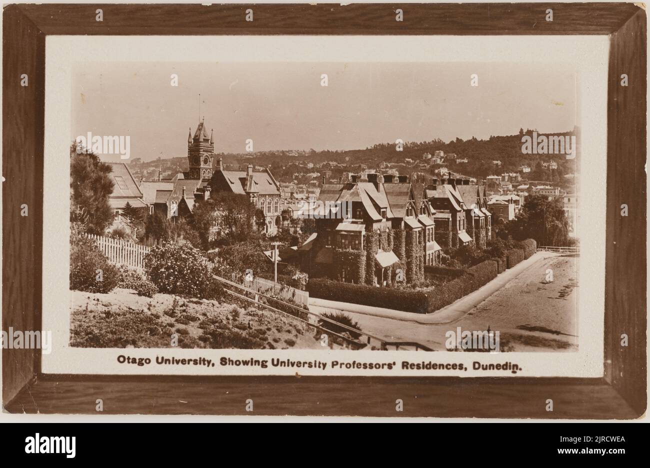 Università di Otago, che mostra le residenze dei professori universitari, Dunedin, 1904-1915, Dunedin, di Muir & Moodie. Foto Stock
