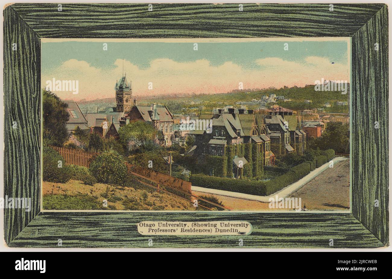 Università di Otago, che mostra le residenze dei professori universitari, Dunedin, 1904-1915, Dunedin, di Muir & Moodie. Foto Stock