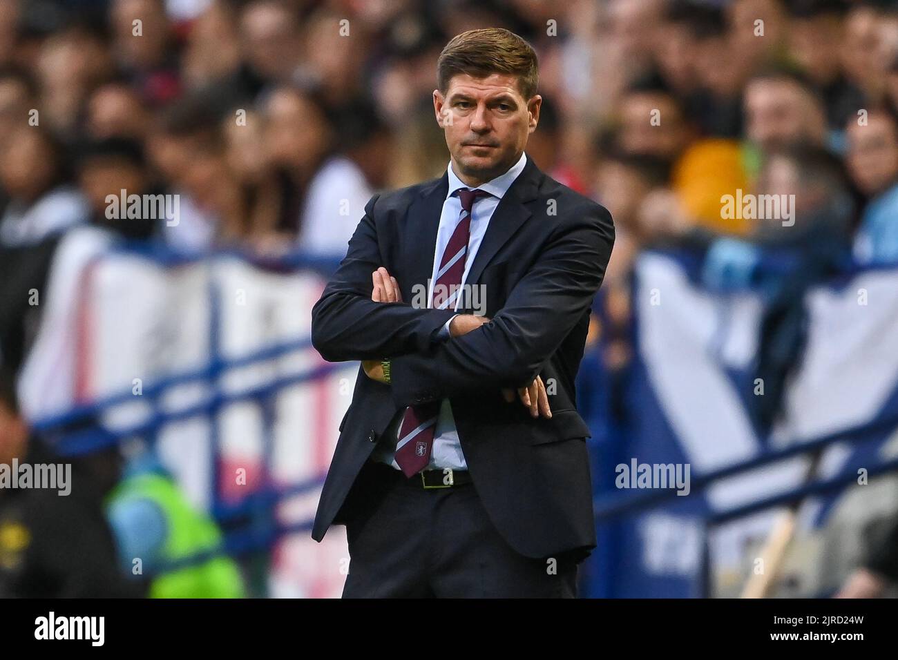 Steven Gerrard manager di Aston Villa durante il gioco Foto Stock