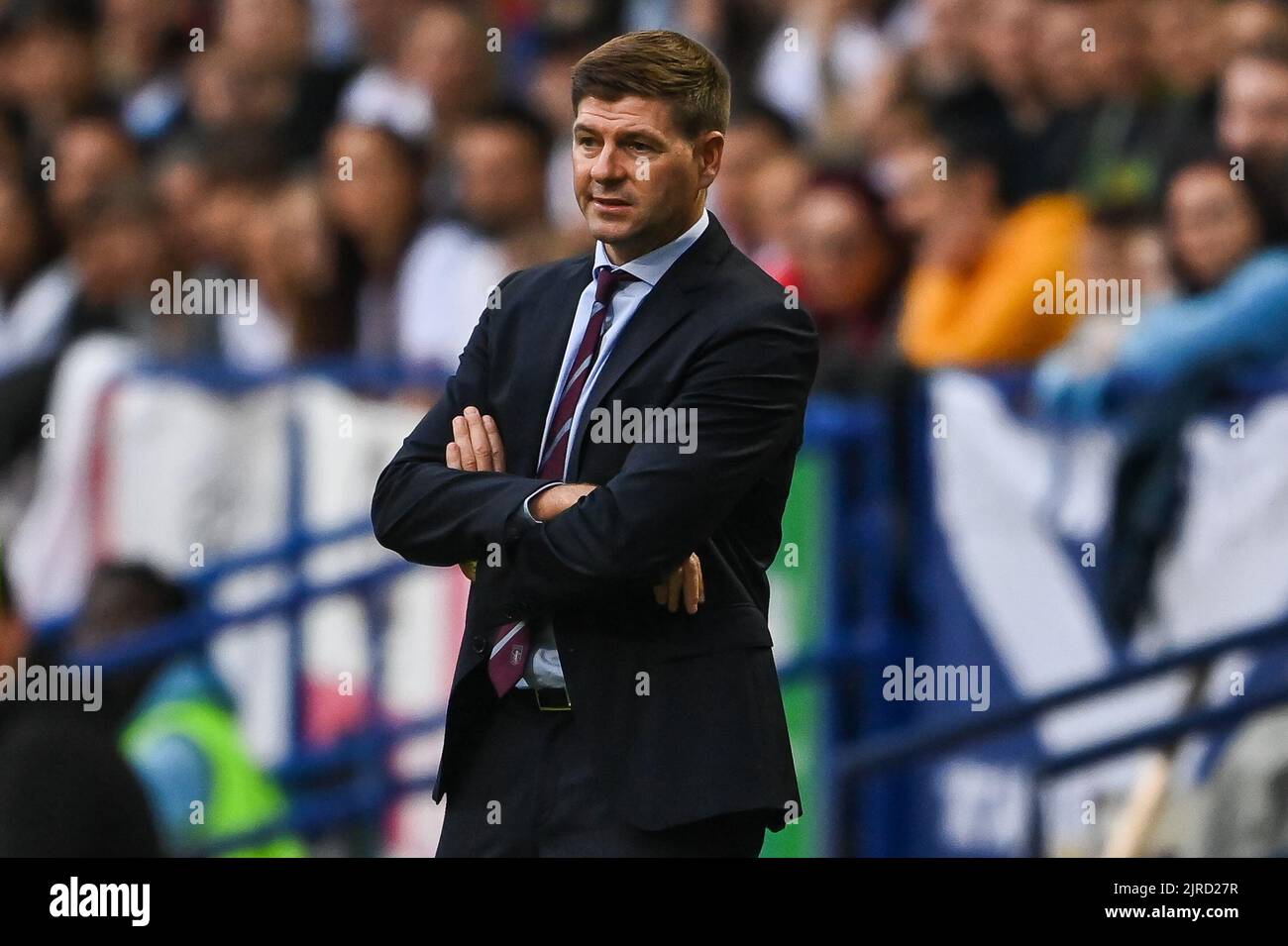 Steven Gerrard manager di Aston Villa durante il gioco in, il 8/23/2022. (Foto di Craig Thomas/News Images/Sipa USA) Credit: Sipa USA/Alamy Live News Foto Stock