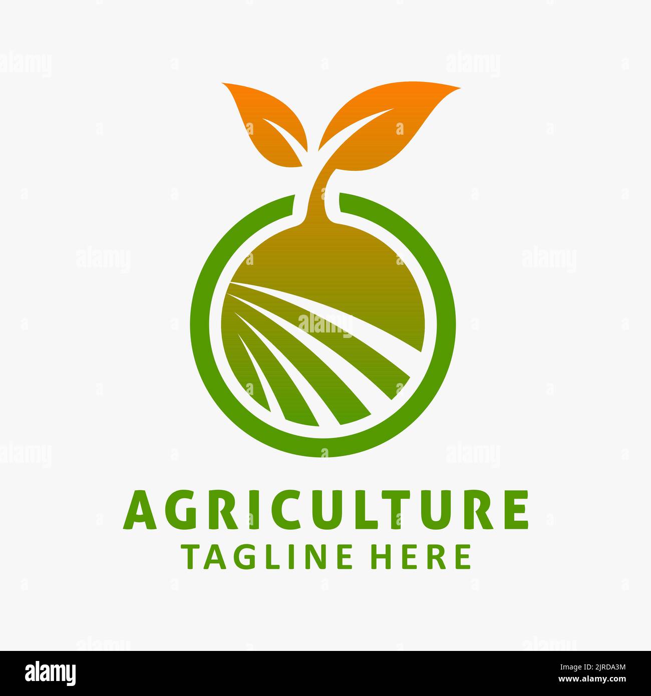 Agricoltura e design del logo aziendale Illustrazione Vettoriale