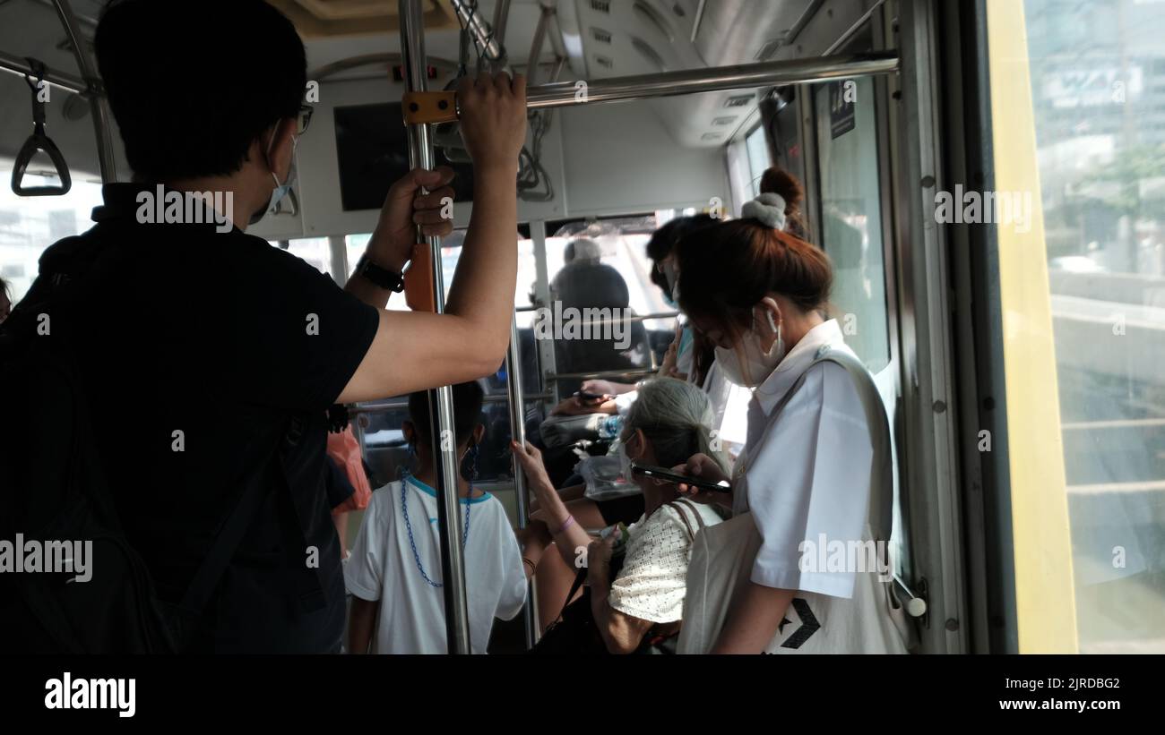 Il Bangkok BRT Bus Rapid Transit System a Bangkok, Thailandia Foto Stock