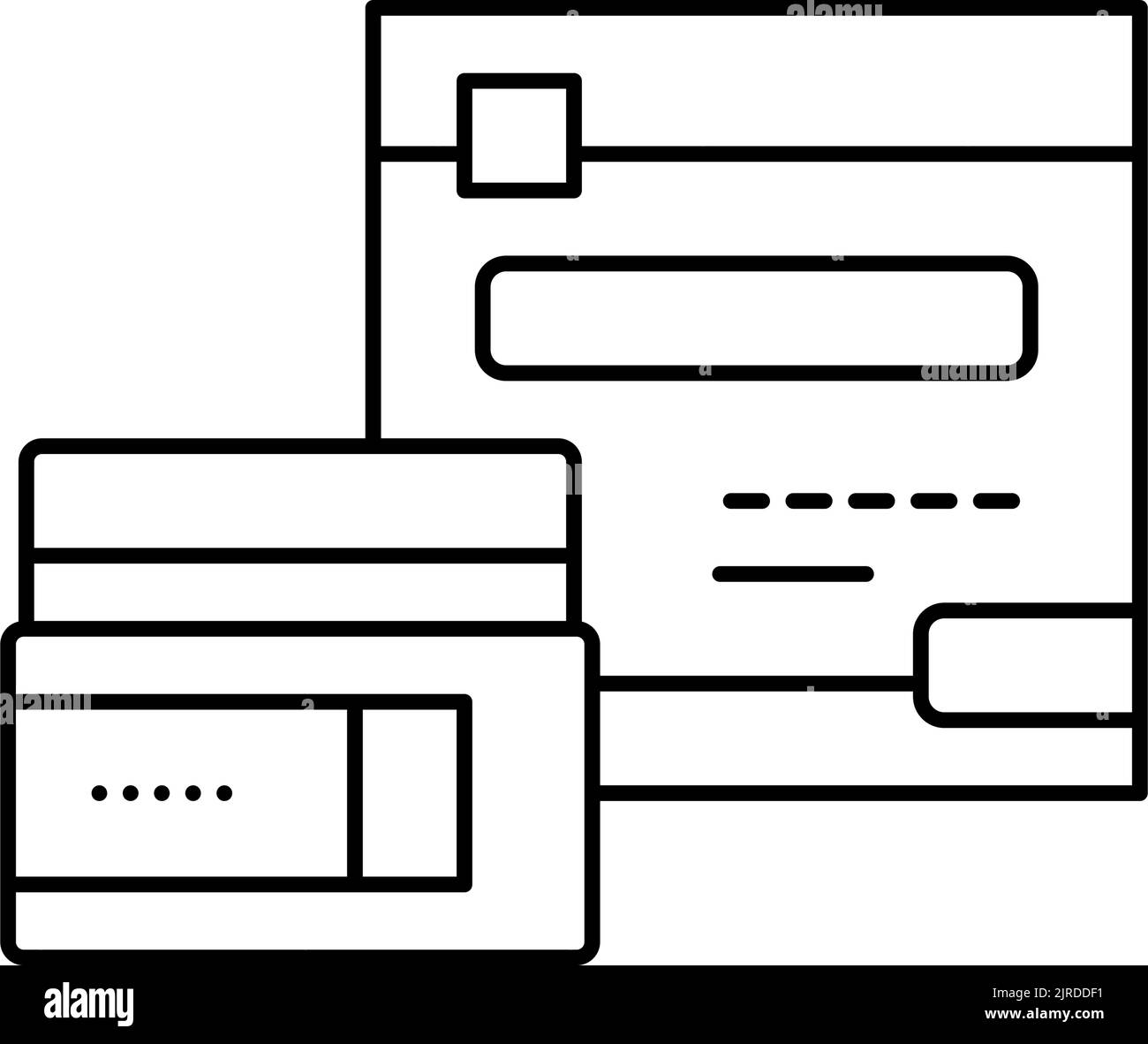 illustrazione del vettore dell'icona della linea di cicatrice del gel Illustrazione Vettoriale