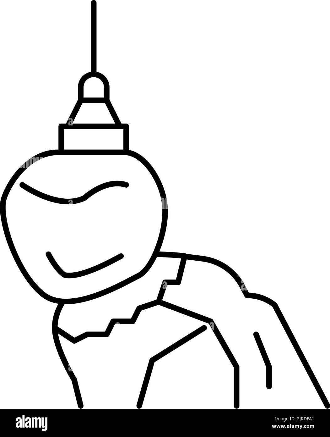 immagine vettoriale dell'icona della linea golden rock Illustrazione Vettoriale