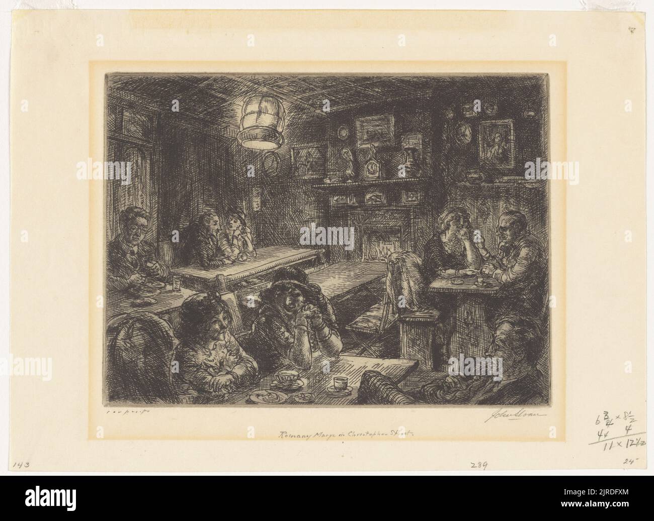 Romany Marye in Christopher Street, di John Sloan. Bequest of Judge Julius Isaacs, New York, 1983. Foto Stock