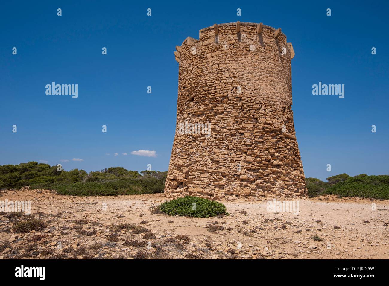 Torre S'Estalella, Estanyol de Migjorn, Llucmajor, Maiorca, Spagna Foto Stock