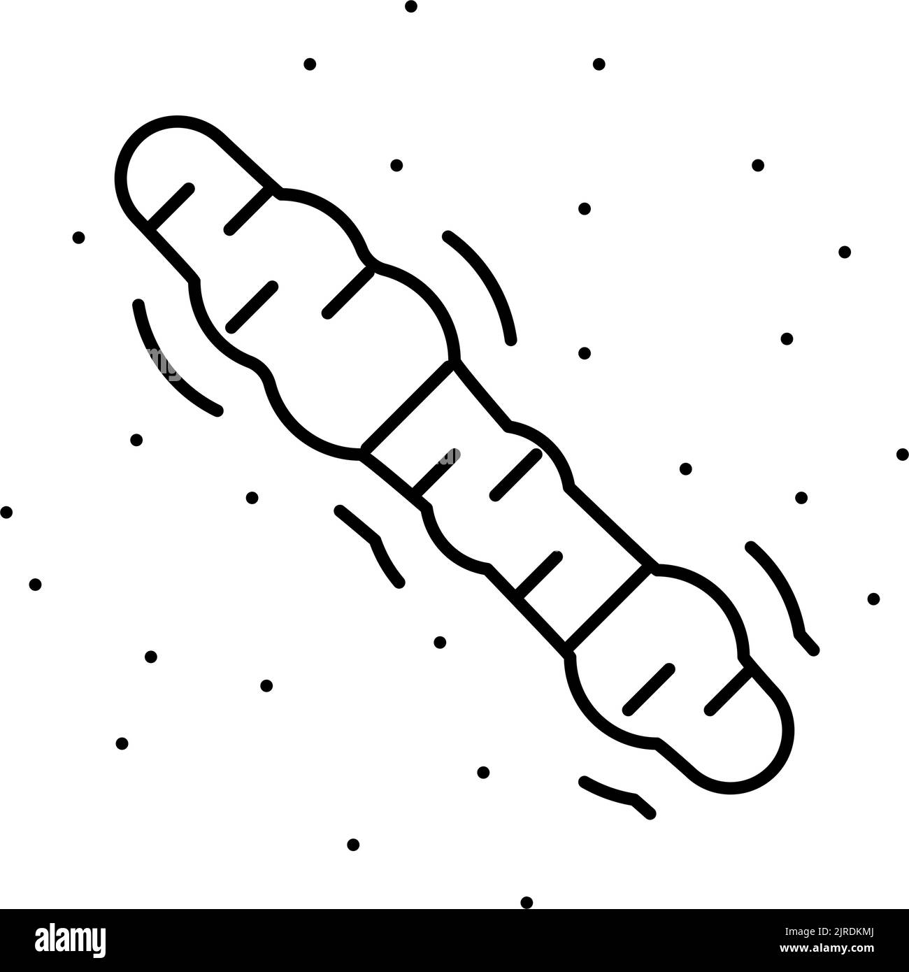 immagine vettoriale dell'icona della linea di cicatrice keloide Illustrazione Vettoriale