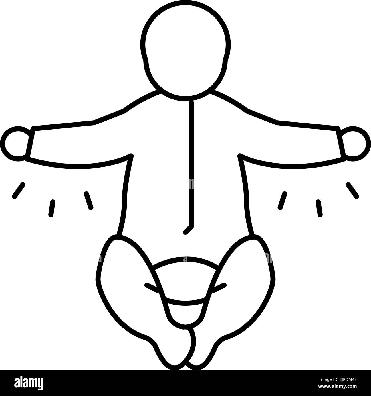 immagine vettoriale dell'icona della linea di riflessione moro Illustrazione Vettoriale