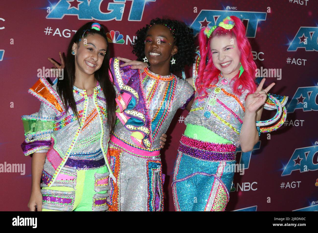 LOS ANGELES - AGOSTO 23: XOMGPOP alla Stagione 17 del Got Talent dell'America - Live Show Red Carpet al Pasadena Sheraton Hotel il 23 Agosto 2022 a Pasadena, CA Foto Stock