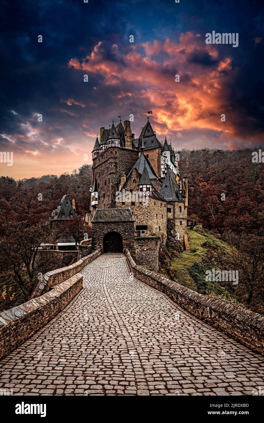 Castello di Eltz, Wierschem, Germania Foto Stock